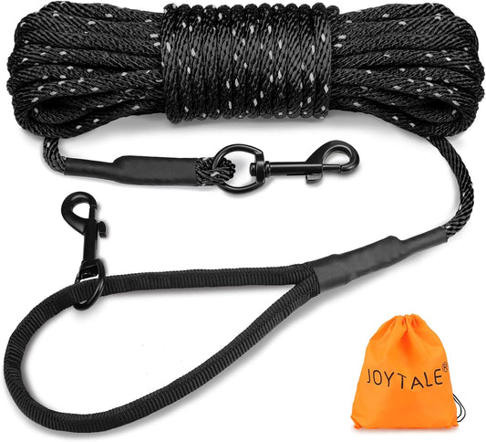 Long Dog Training Leash | 30FT Tie-Out Rope | Reflective