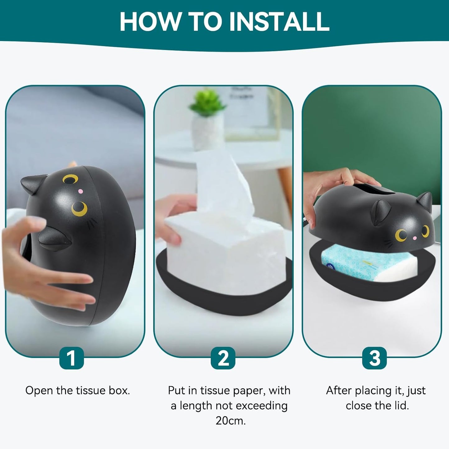Cartoon Cat Tissue Dispenser | Toilet Paper Holder