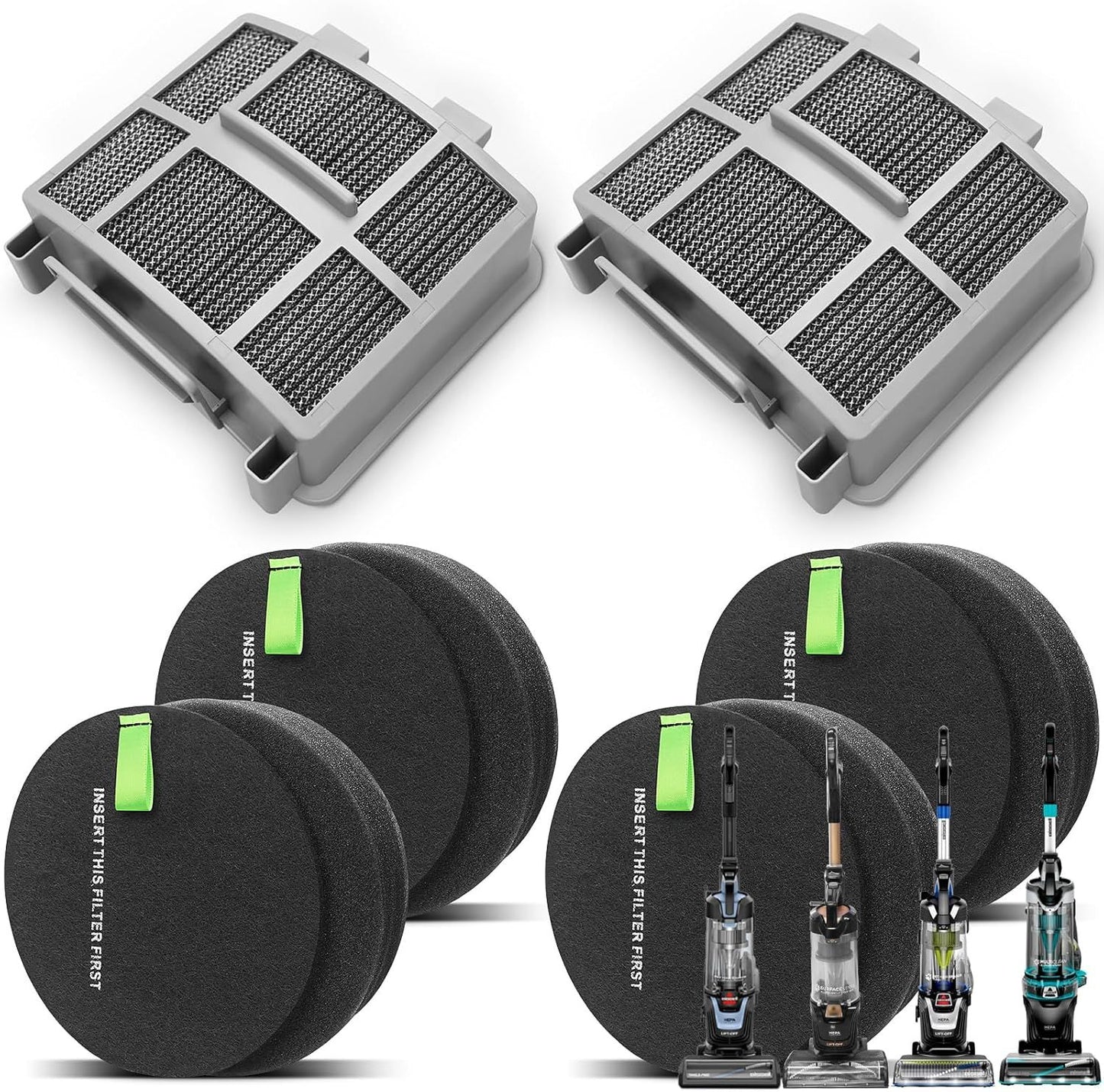 Bissell Pet Hair Eraser Vacuum Replacement Filter Set