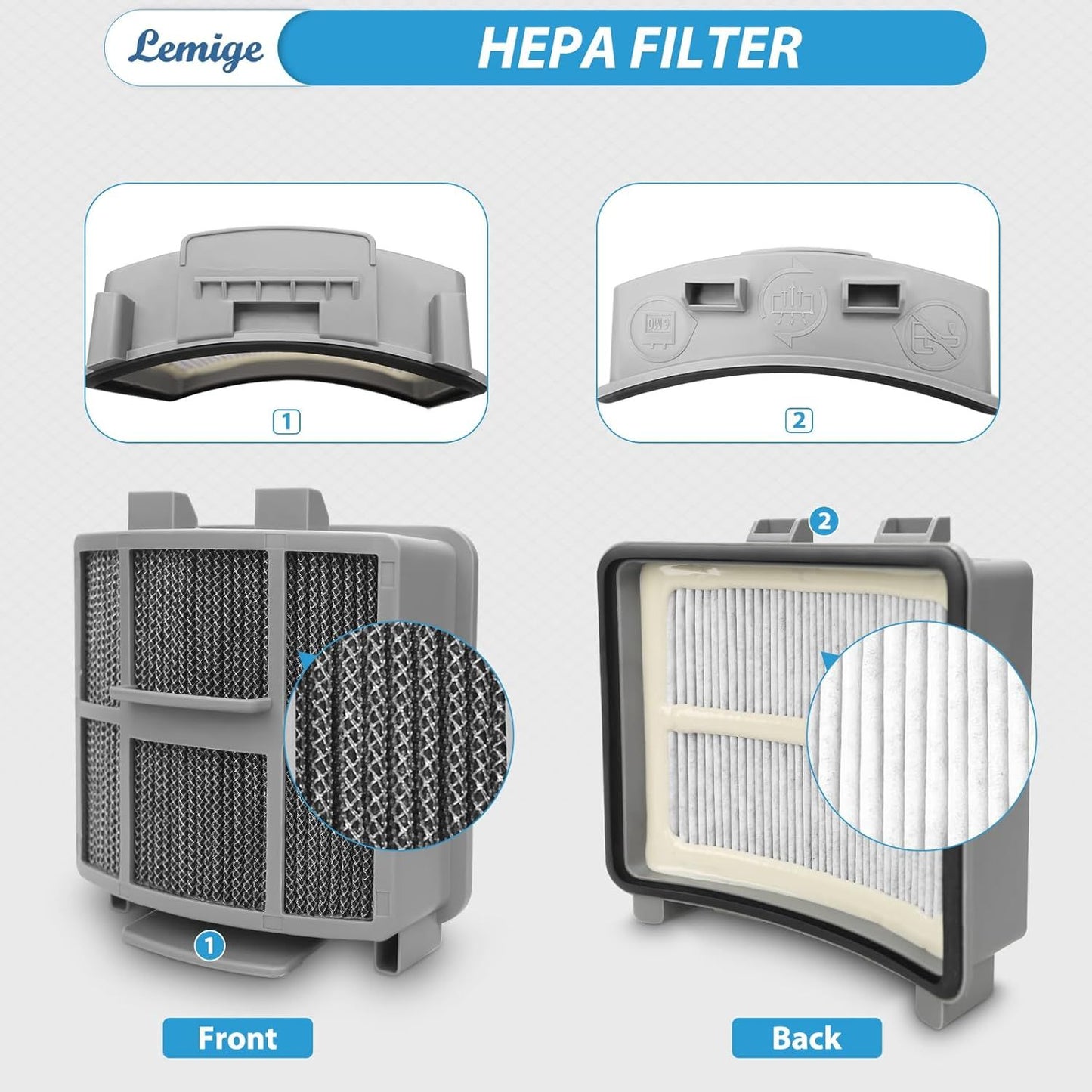 Bissell Pet Hair Eraser Vacuum Replacement Filter Set