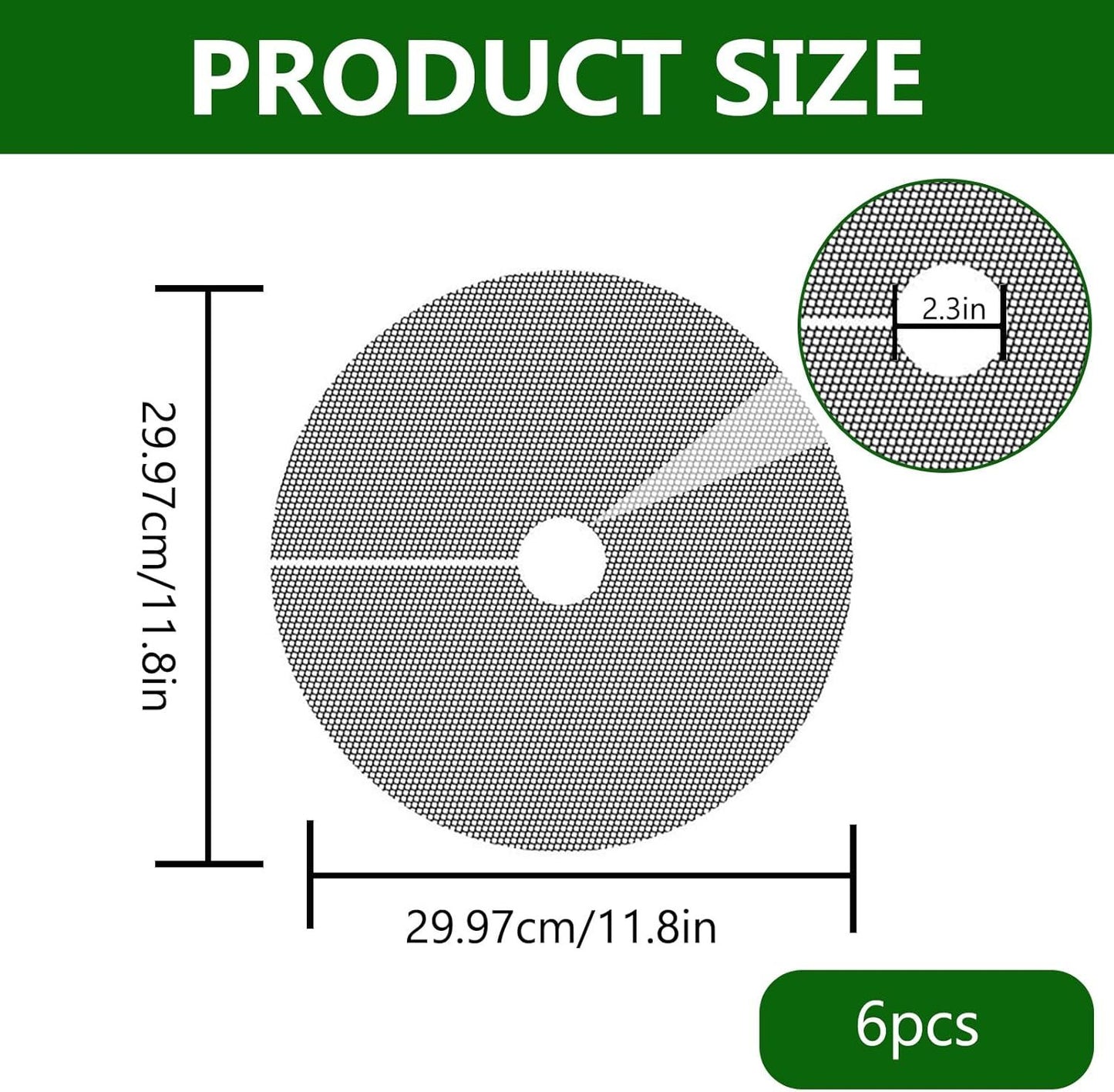 Cat-Proof Plant Pot Protective Cover Mesh 6-Pack | Soil Blocker | 30cm