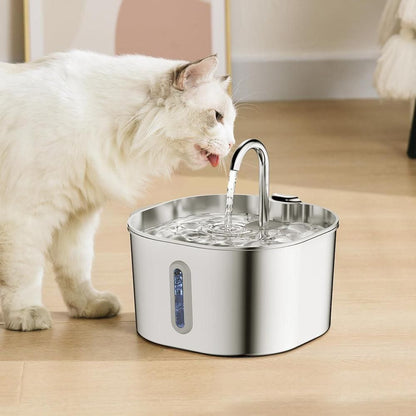 USB Stainless Steel Pet Water Fountain | 2.2L