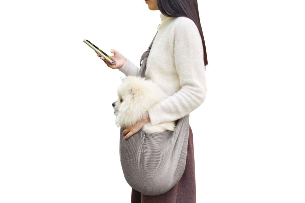 Breathable Pet Carrier Sling with Storage Pocket | Gray
