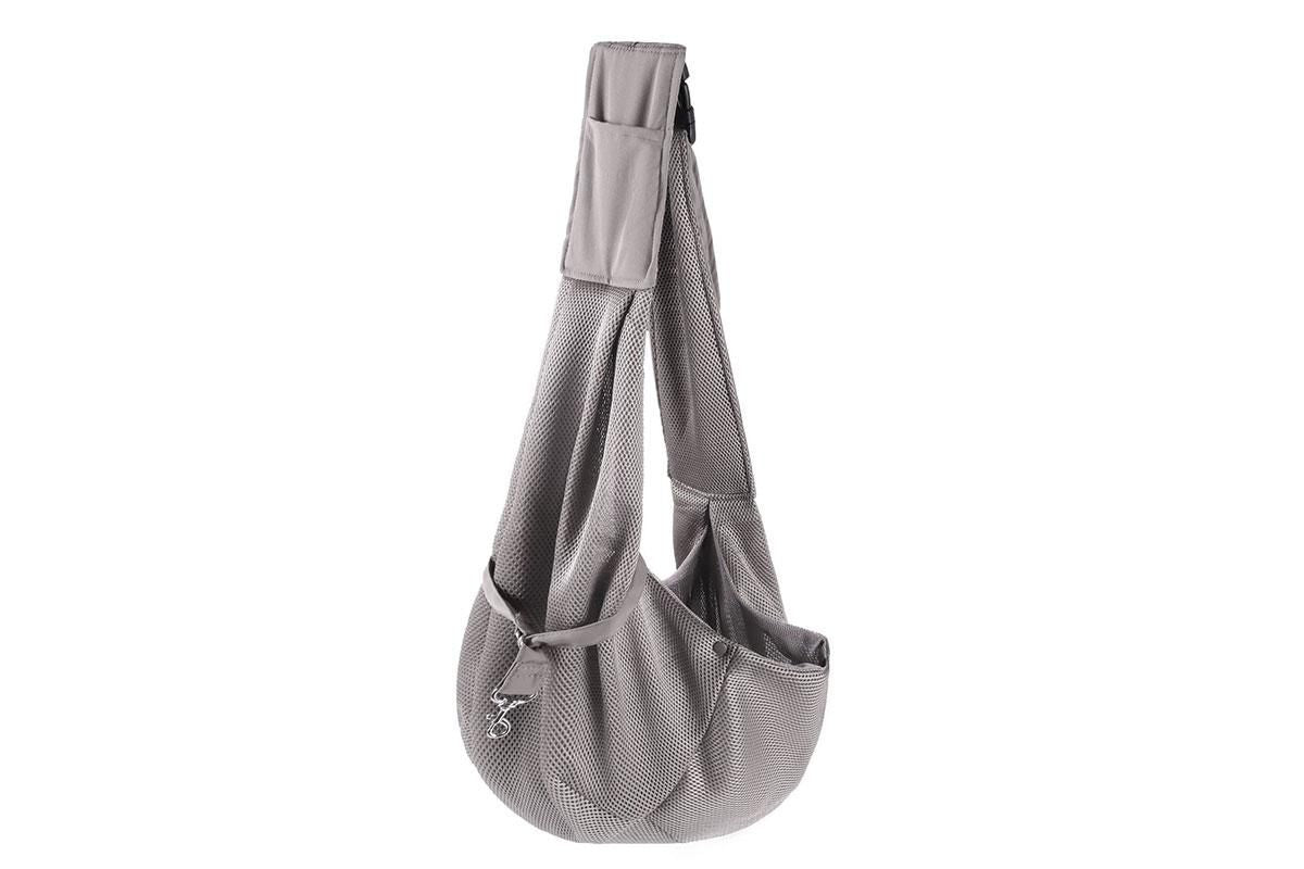 Breathable Pet Carrier Sling with Storage Pocket | Gray
