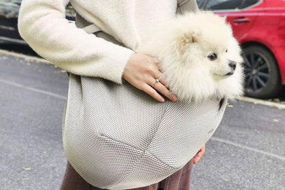 Breathable Pet Carrier Sling with Storage Pocket | Gray