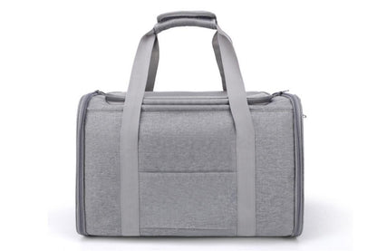 Soft Collapsible Pet Carrier Crate | Travel Bag | Grey