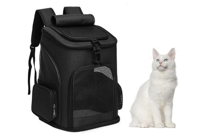 Expandable Cat Backpack Carrier | Ventilated Mesh & Bubble Window
