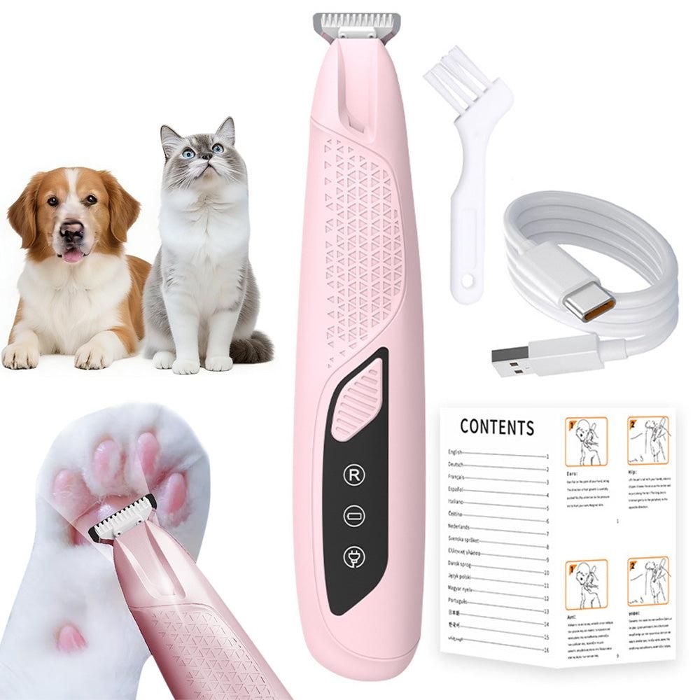 Pet Hair Trimmer Electric Clipper Rechargeable with LED Light for Pets
