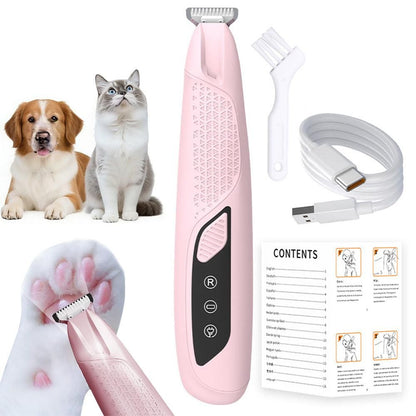 Pet Hair Trimmer Electric Clipper Rechargeable with LED Light for Pets
