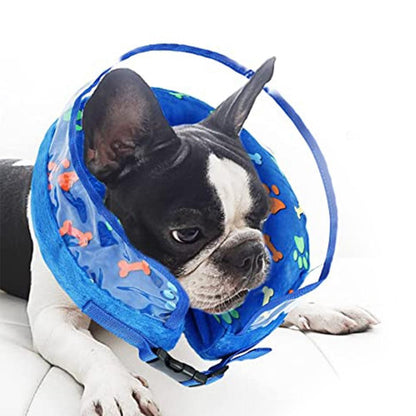 Blue Soft Inflatable Pet Recovery Cone | Size XL