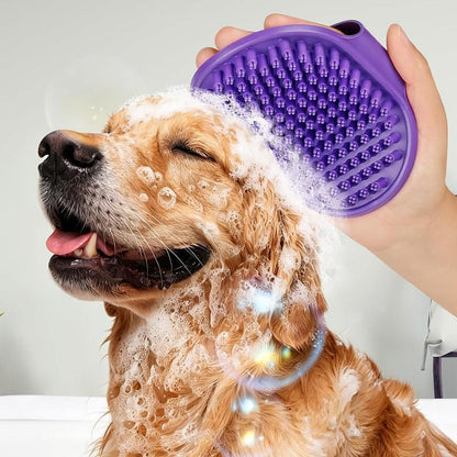 2PCS Pet Grooming Tools Double-Sided Brush for Shedding and Bathing | Purple