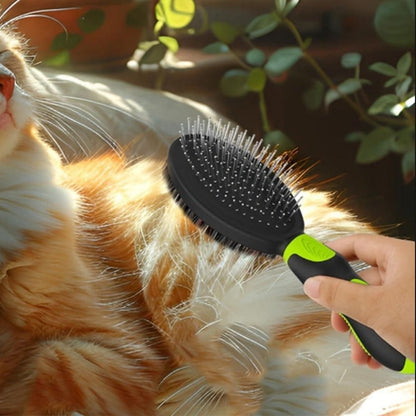 2PCS Pet Grooming Tools Double-Sided Brush for Shedding and Bathing