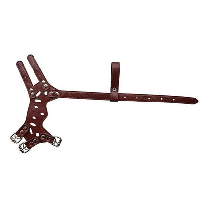 Adjustable PU Leather Dog Muzzle | Brown