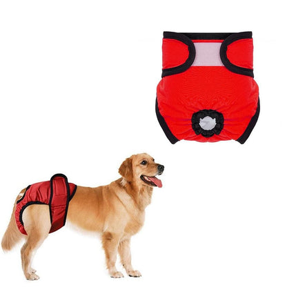 Washable Female Pet Nappy Diaper Dog Cat Physiological Pants Gray - S