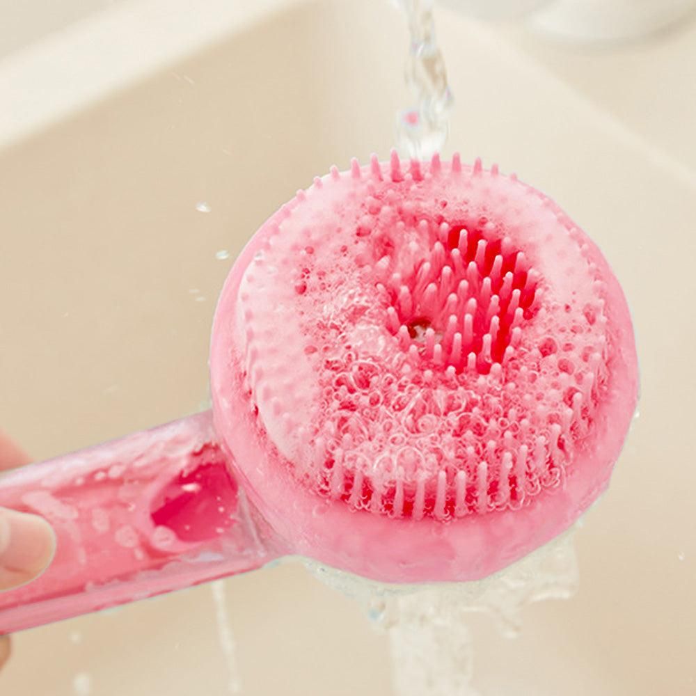2-in-1 Pet Bath Brush with Built-in Shampoo Dispenser Dog Shampoo | Red