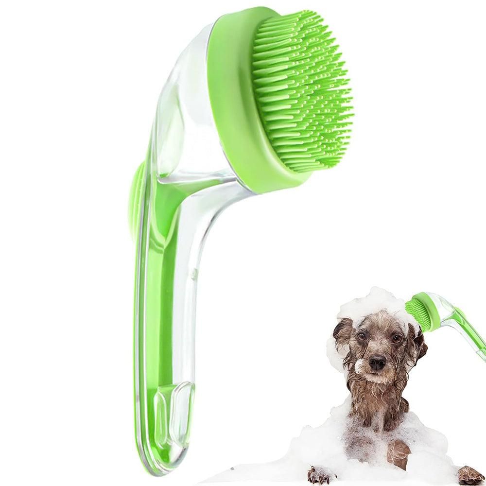 2-in-1 Pet Bath Brush with Built-in Shampoo Dispenser Dog Shampoo | Red