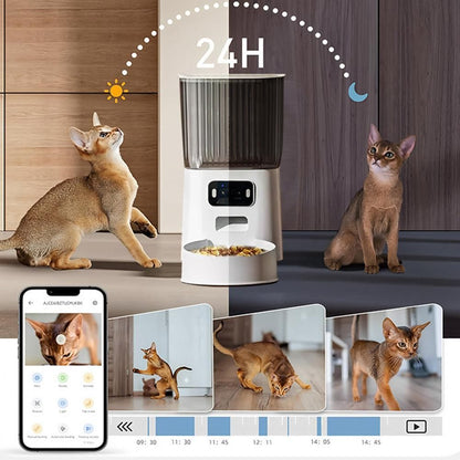 5L Smart Pet Feeder with Camera & Dual-Band WiFi - Automatic Dispenser