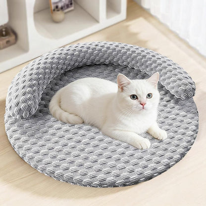 Washable Cooling Pet Bed with Removable Cover for Dogs & Cats | Gray (2)
