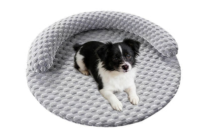 Washable Cooling Pet Bed with Removable Cover for Dogs & Cats | Gray