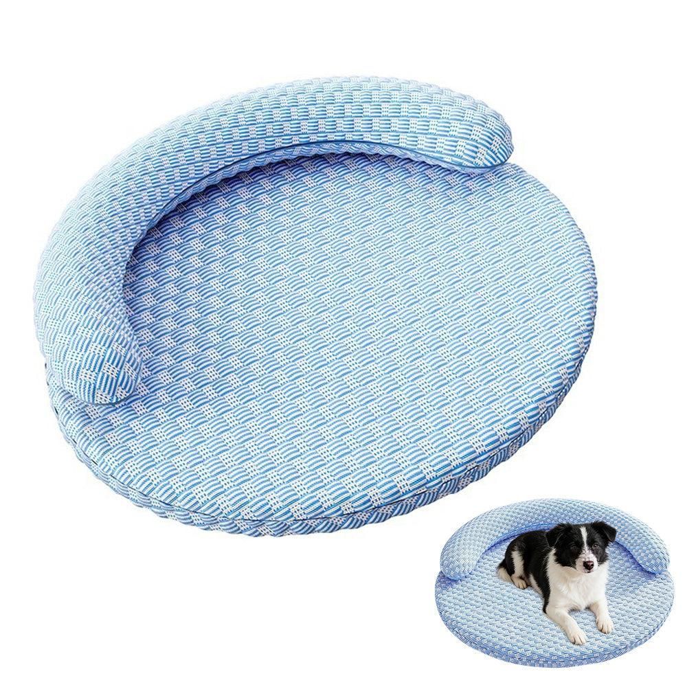 Washable Cooling Pet Bed with Removable Cover for Dogs & Cats | Gray
