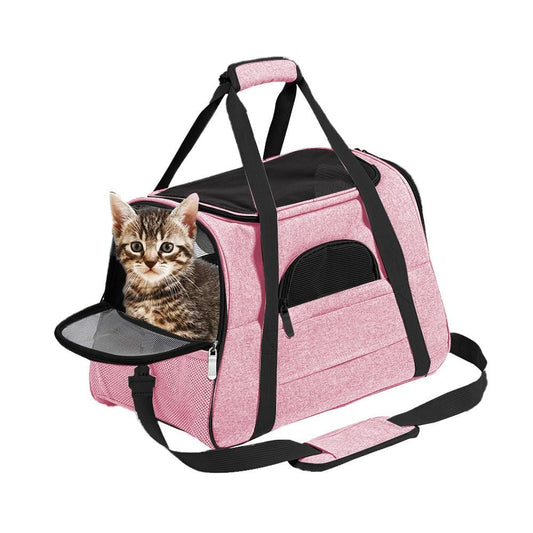 Cat Travel Carrier Bag | Portable Soft Carrier | Pink