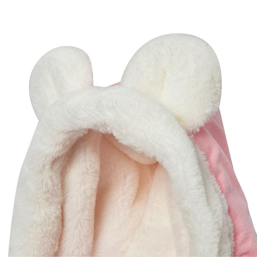 Plush Pet Carrier Backpack with Hand Warmer Pocket | Pink