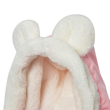 Plush Pet Carrier Backpack with Hand Warmer Pocket | Pink