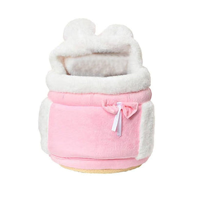 Plush Pet Carrier Backpack with Hand Warmer Pocket | Pink