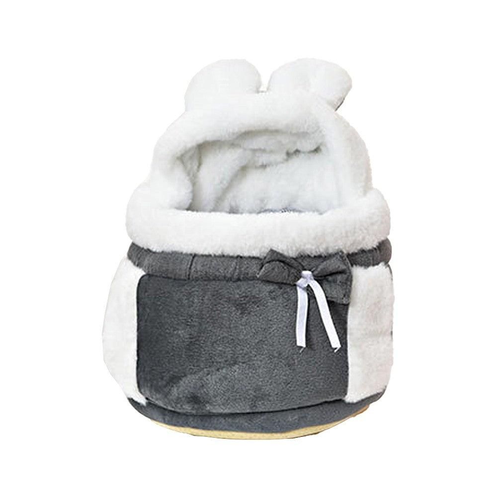 Plush Pet Carrier Backpack with Hand Warmer Pocket | Pink