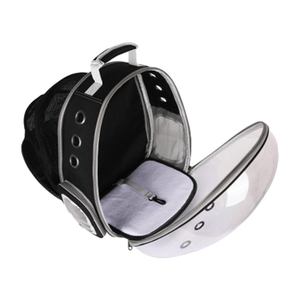 Expandable Cat Backpack Carrier | Tinted Bubble Window | Black