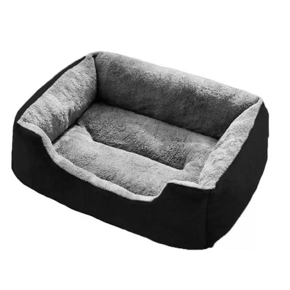 Rectangle Pet Bed for Dogs Cats Beds Warming Soft Calming Sleeping | Black