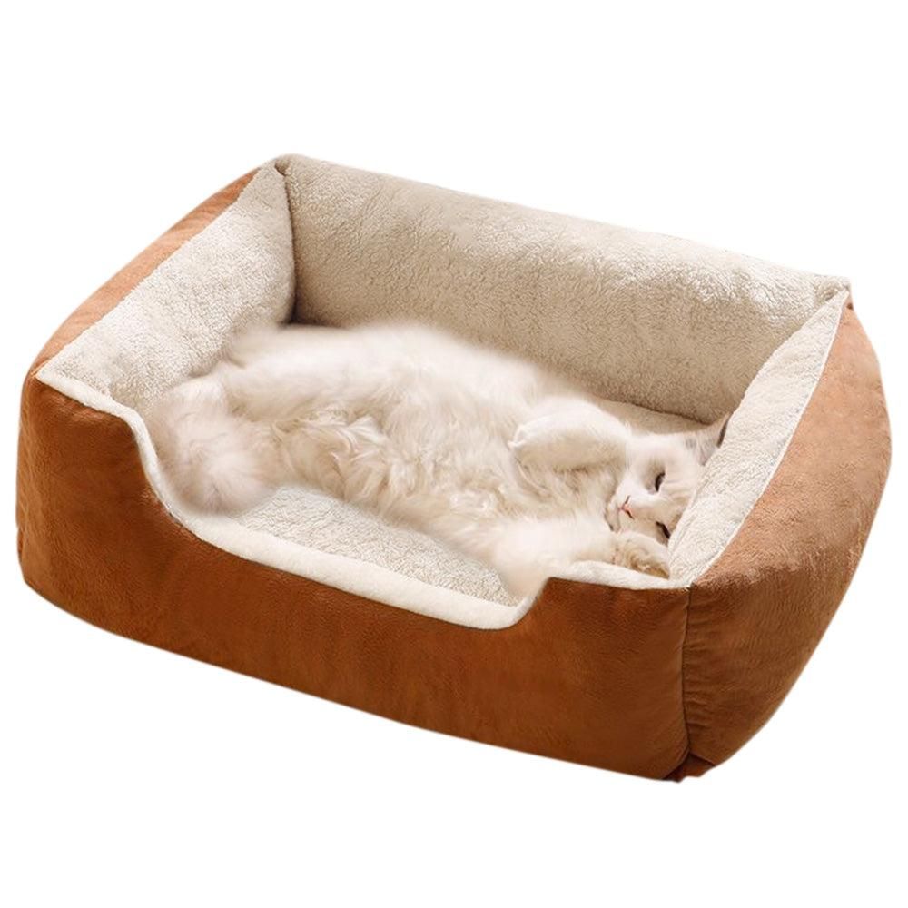 Rectangle Pet Bed for Dogs Cats Beds Warming Soft Calming Sleeping