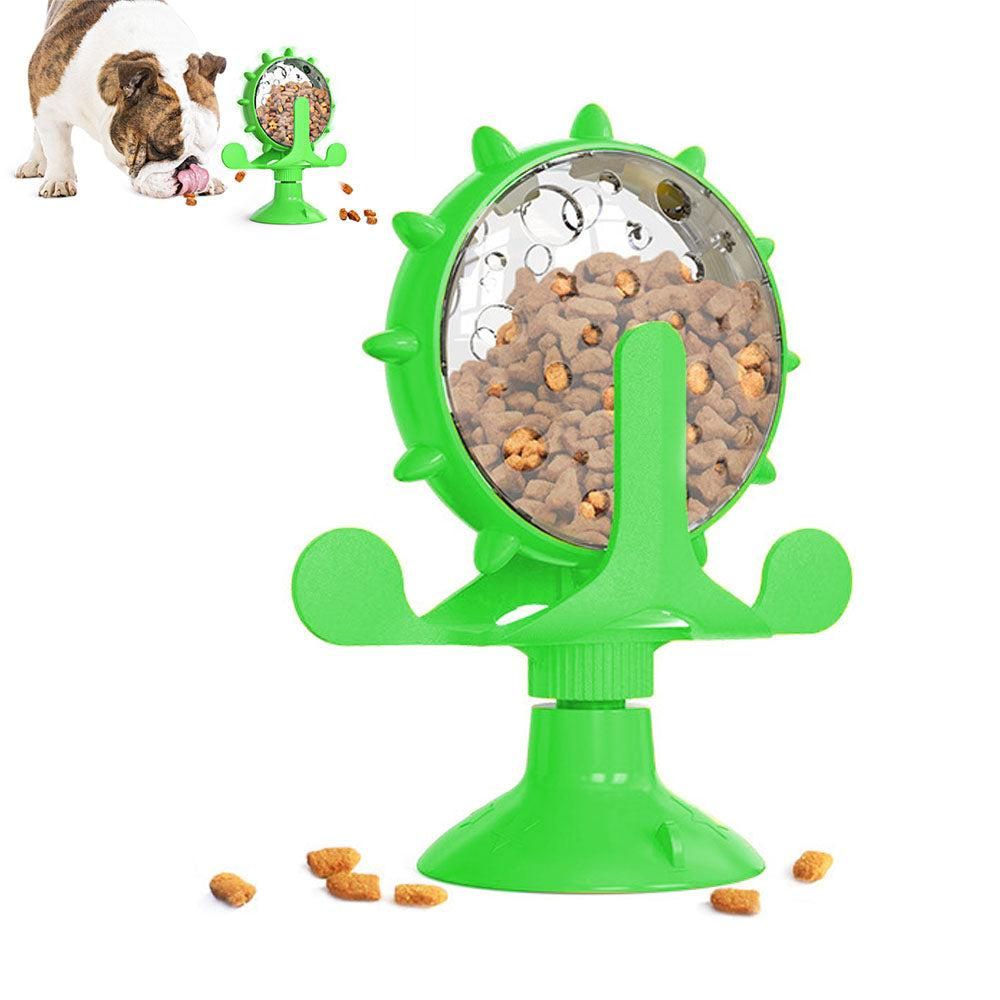 Interactive Pet Treats Dispenser Toy 360 Degrees Rotating Windmill Toy