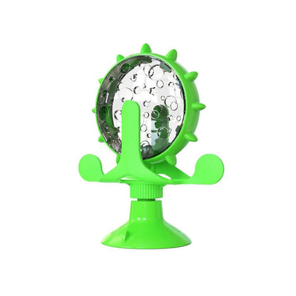 Interactive Pet Treats Dispenser Toy 360 Degrees Rotating Windmill Toy
