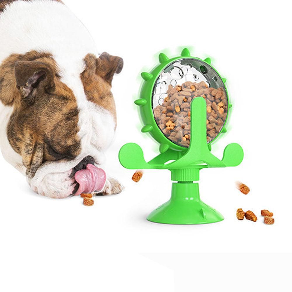 Interactive Pet Treats Dispenser Toy 360 Degrees Rotating Windmill Toy