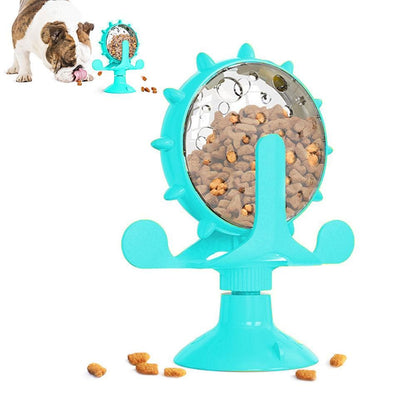 Interactive Pet Treats Dispenser Toy 360 Degrees Rotating Windmill Toy