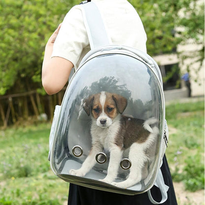 Expandable Cat Backpack Carrier | Tinted Bubble Window | Grey