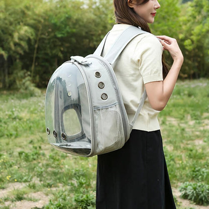 Expandable Cat Backpack Carrier | Tinted Bubble Window | Grey