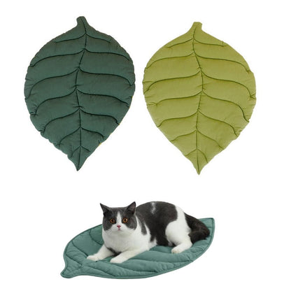 Double-Sided Available Pet Mattress Pad Leaf Shape Puppy Cat Bed Mat