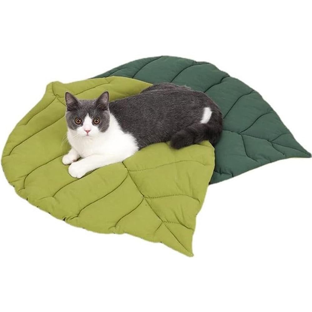 Double-Sided Available Pet Mattress Pad Leaf Shape Puppy Cat Bed Mat