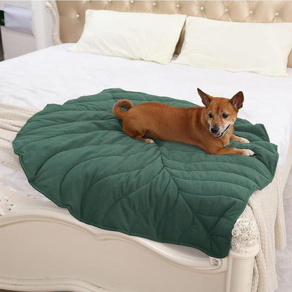 Double-Sided Available Pet Mattress Pad Leaf Shape Puppy Cat Bed Mat