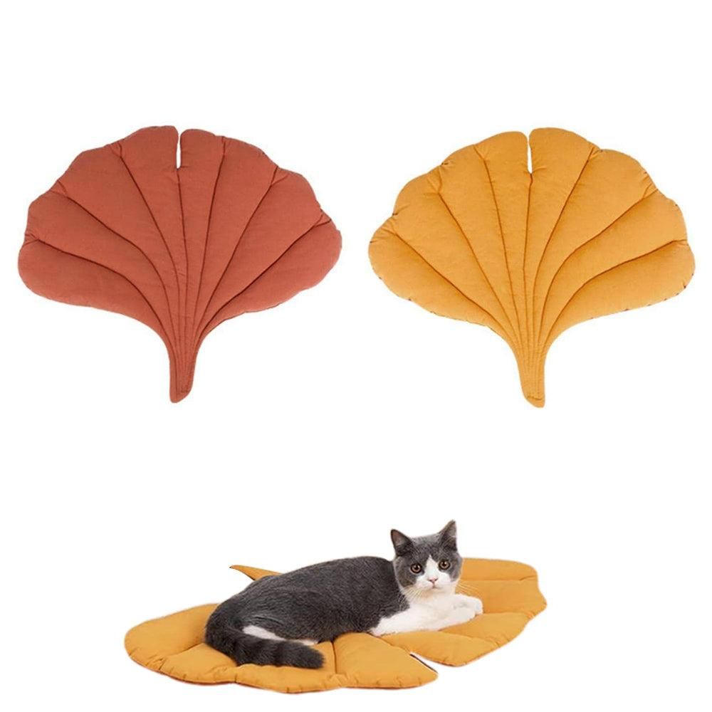 Double-Sided Available Pet Mattress Pad Leaf Shape Puppy Cat Bed Mat