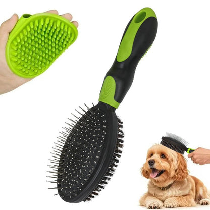 2PCS Pet Grooming Brushes Deshedding Bath Brush for Dogs Cats & Horses