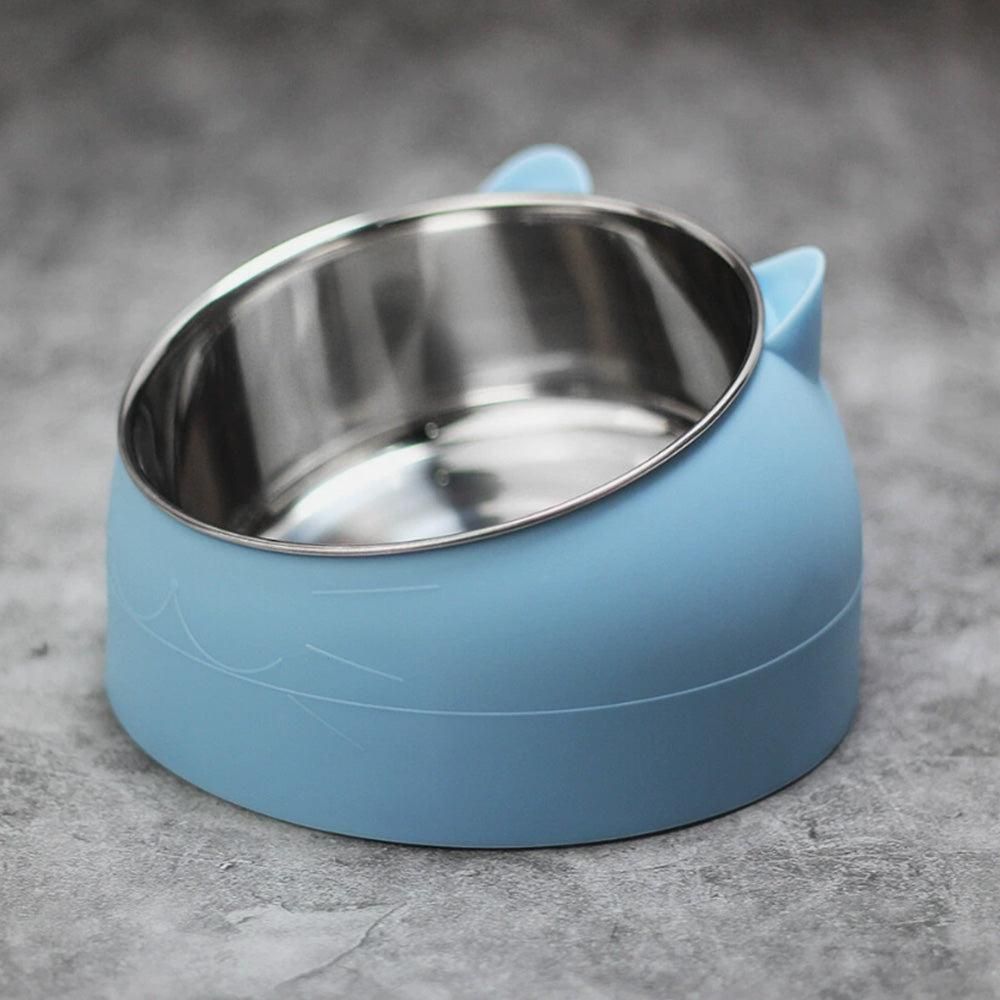 400ml Stainless Steel Tilted Pet Bowl