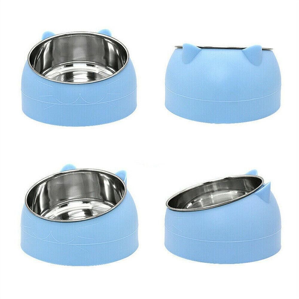 400ml Stainless Steel Tilted Pet Bowl