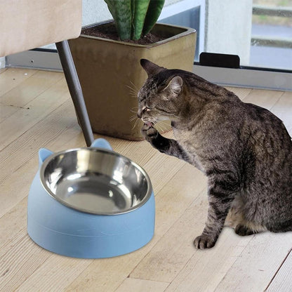 400ml Stainless Steel Tilted Pet Bowl