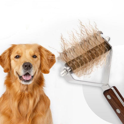 Large 2-Sided Undercoat Rake for Dogs & Cats Pet Grooming Dematting