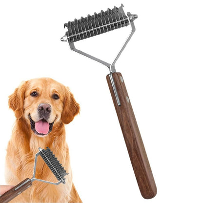 Large 2-Sided Undercoat Rake for Dogs & Cats Pet Grooming Dematting