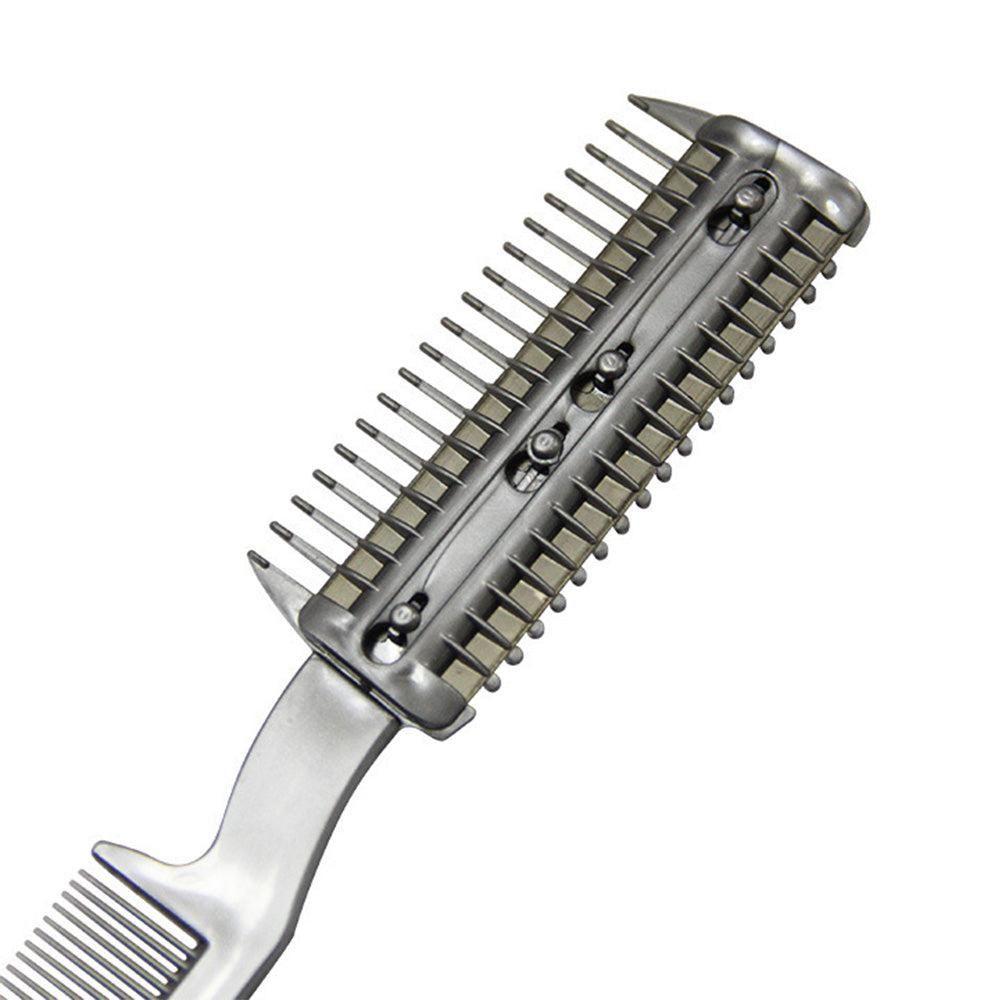 Two-Sided Pet Grooming Comb with Razor for Dog & Cat Fur Trimming