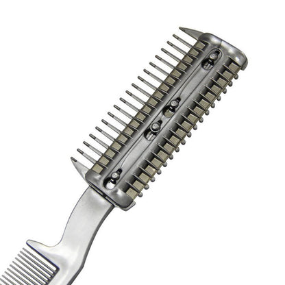 Two-Sided Pet Grooming Comb with Razor for Dog & Cat Fur Trimming